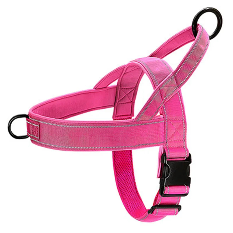 Harnais Anti-Traction Rose WoofyControl™ – Confort, Sécurité et Maîtrise Sans Tirer