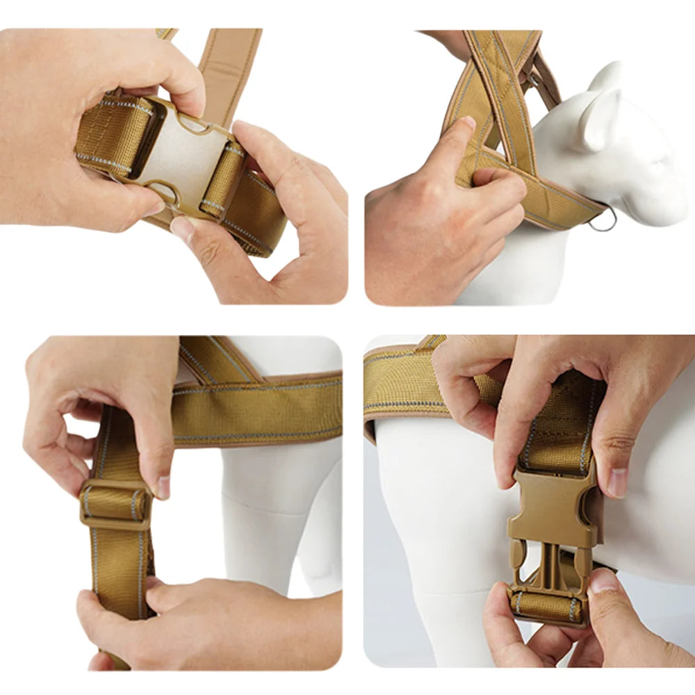 Harnais Anti-Traction Noir WoofyControl™ – Confort, Sécurité et Maîtrise Sans Tirer